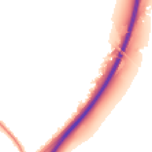Night-time road noise heatmap for NG24 3QD
