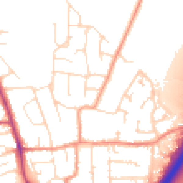 Daytime road noise heatmap for NG24 3RA