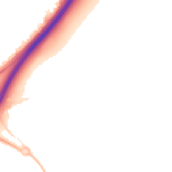 Night-time road noise heatmap for NG24 3RG