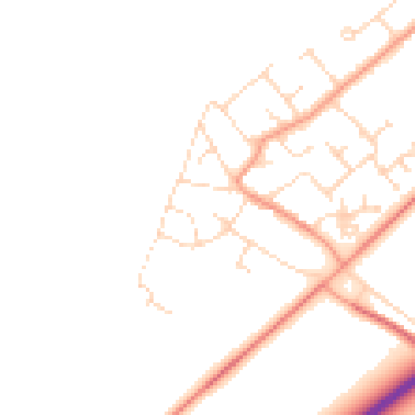 Daytime road noise heatmap for NG24 3SJ
