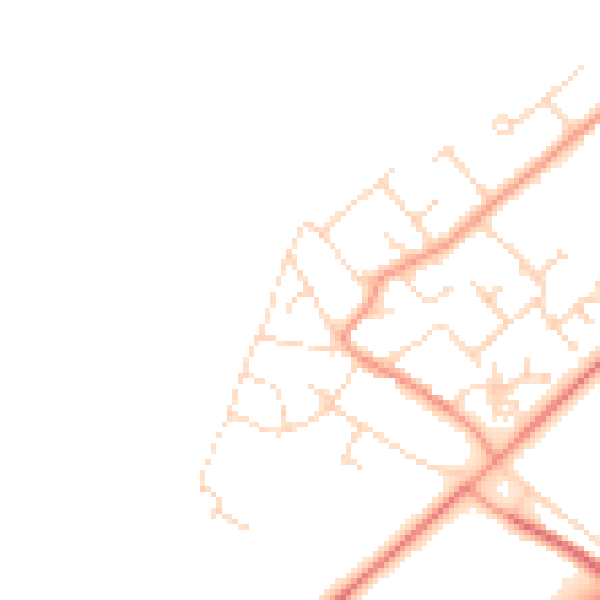 Daytime road noise heatmap for NG24 3SR
