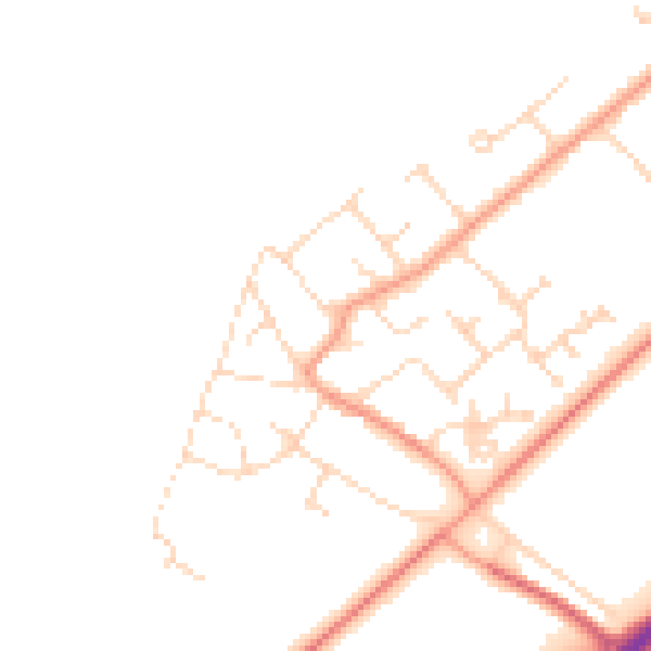Daytime road noise heatmap for NG24 3SS
