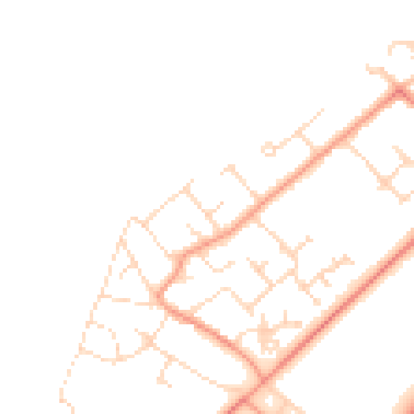 Daytime road noise heatmap for NG24 3SY