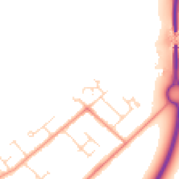 Daytime road noise heatmap for NG24 3TX