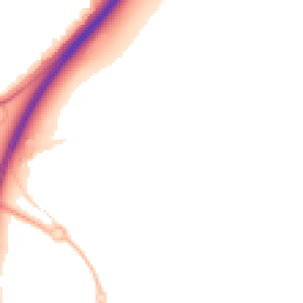 Night-time road noise heatmap for NG24 3US