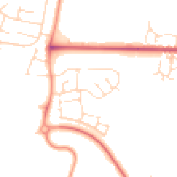 Daytime road noise heatmap for NG24 3WD