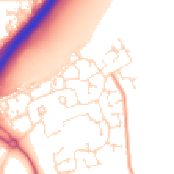 Daytime road noise heatmap for NG24 3WE