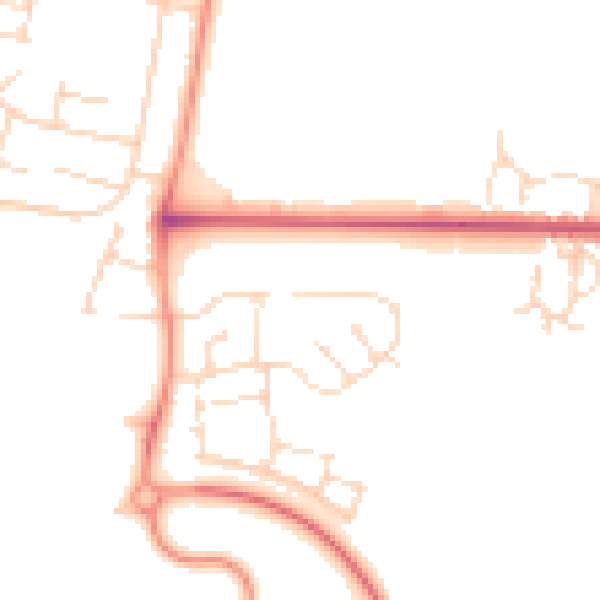 Daytime road noise heatmap for NG24 3XB