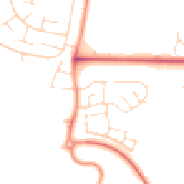 Daytime road noise heatmap for NG24 3XD