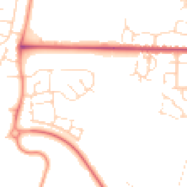 Daytime road noise heatmap for NG24 3XS