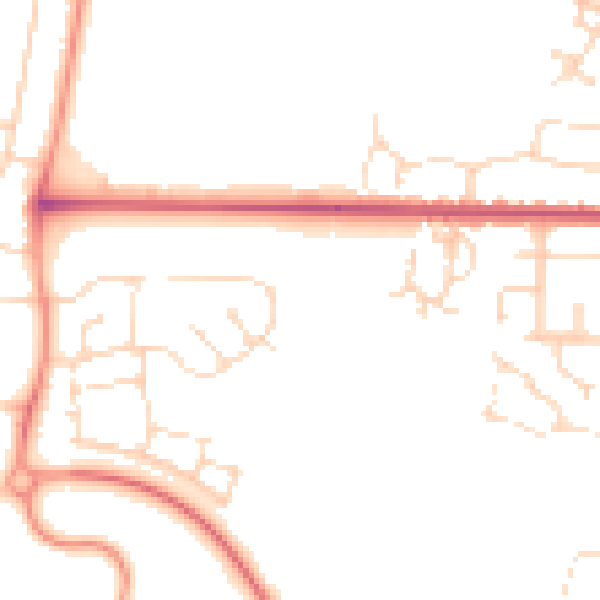 Daytime road noise heatmap for NG24 3XT