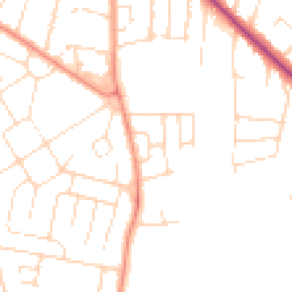 Daytime road noise heatmap for NG24 4DW