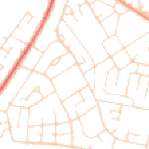 Daytime road noise heatmap for NG24 4FN
