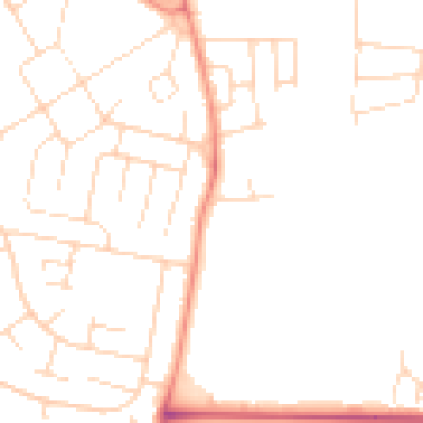 Daytime road noise heatmap for NG24 4GG
