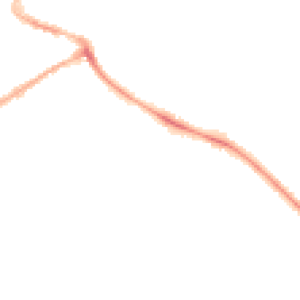 Night-time road noise heatmap for NG24 4GH