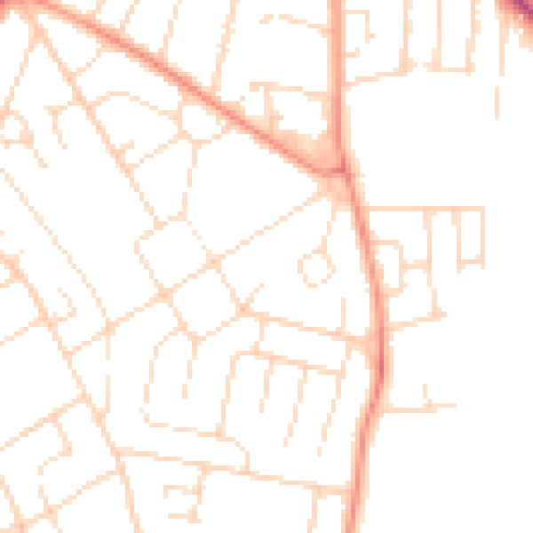 Daytime road noise heatmap for NG24 4HG