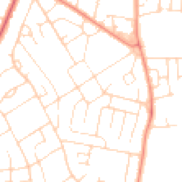 Daytime road noise heatmap for NG24 4HW