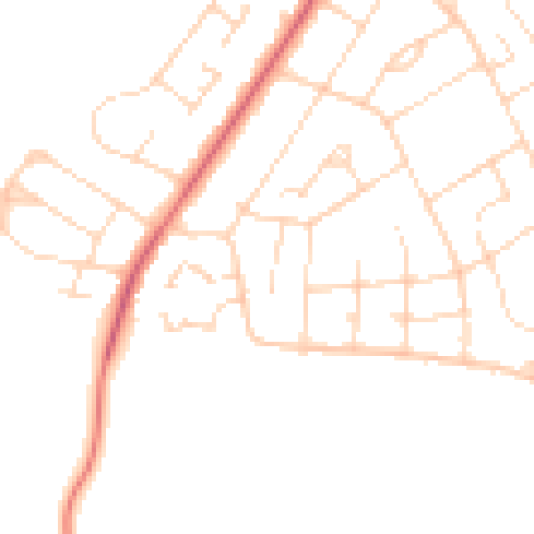 Daytime road noise heatmap for NG24 4PX