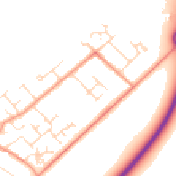Daytime road noise heatmap for NG24 4SX