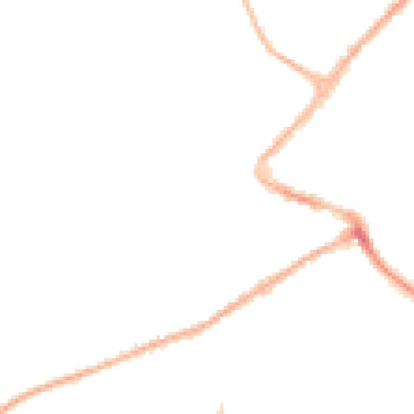 Night-time road noise heatmap for NG24 4TS