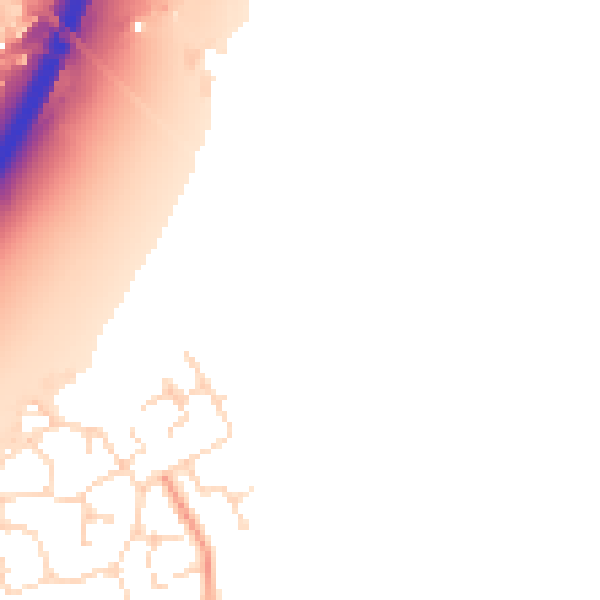 Daytime road noise heatmap for NG24 5AA
