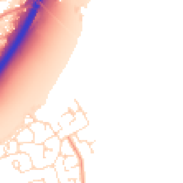 Daytime road noise heatmap for NG24 5AE