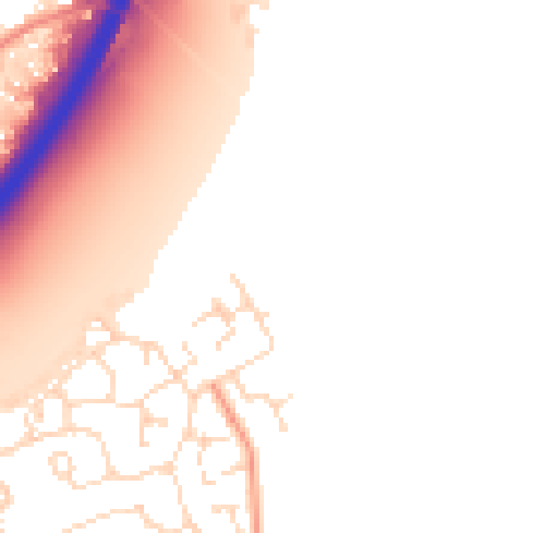 Daytime road noise heatmap for NG24 5AF