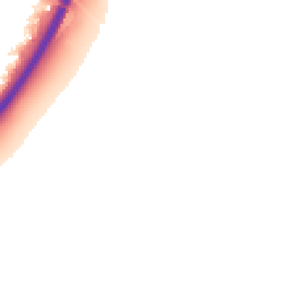 Night-time road noise heatmap for NG24 5AF