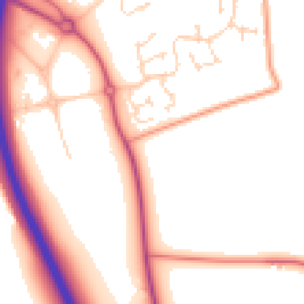 Daytime road noise heatmap for NG24 5AL