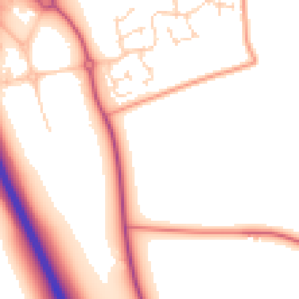 Daytime road noise heatmap for NG24 5AY