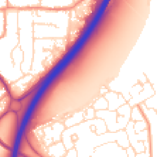Daytime road noise heatmap for NG24 5BB