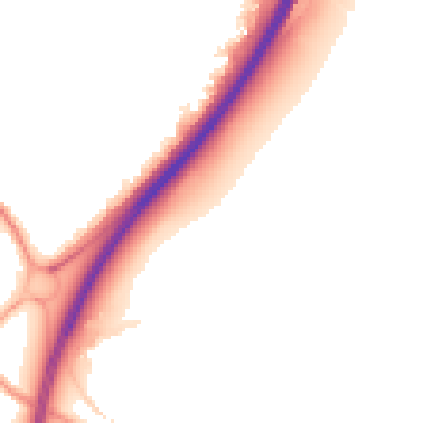 Night-time road noise heatmap for NG24 5BB
