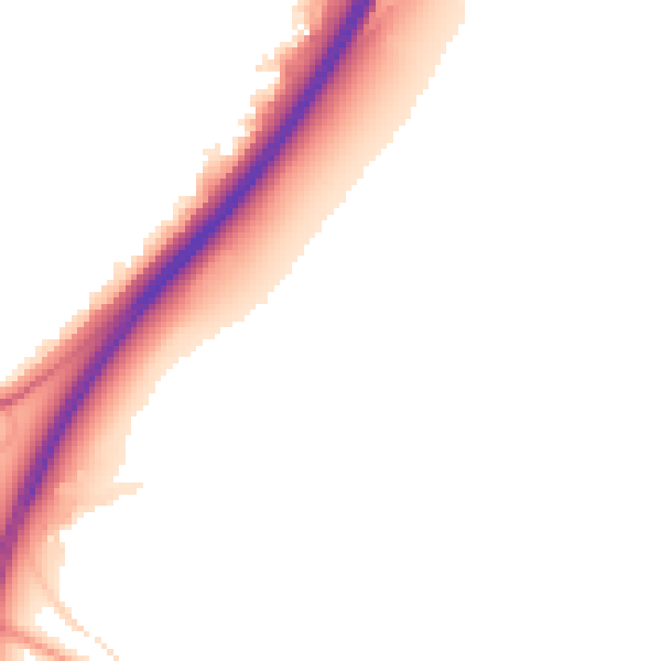 Night-time road noise heatmap for NG24 5BF