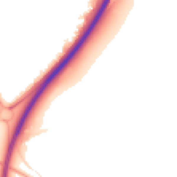 Night-time road noise heatmap for NG24 5BG