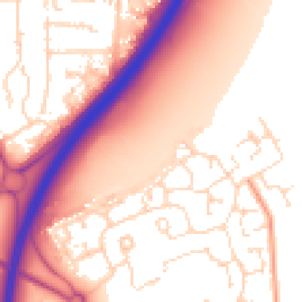 Daytime road noise heatmap for NG24 5BH