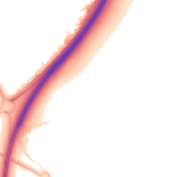 Night-time road noise heatmap for NG24 5BH