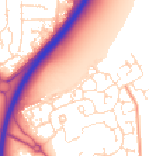 Daytime road noise heatmap for NG24 5BJ