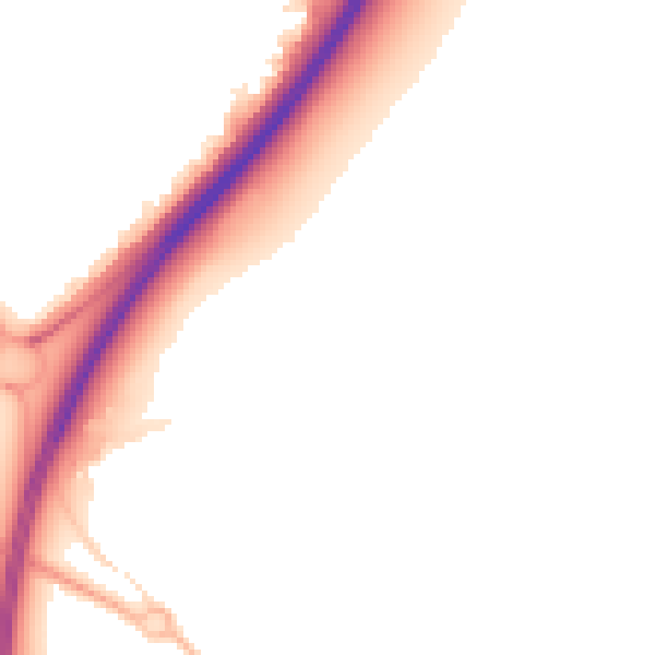 Night-time road noise heatmap for NG24 5BJ