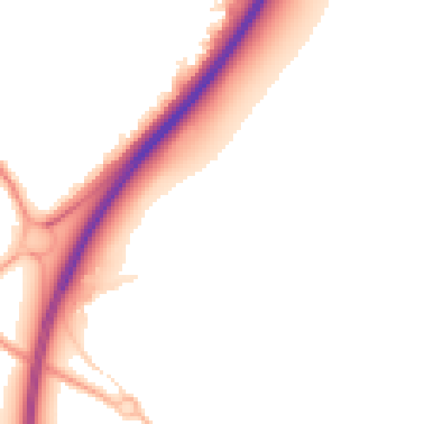 Night-time road noise heatmap for NG24 5BL