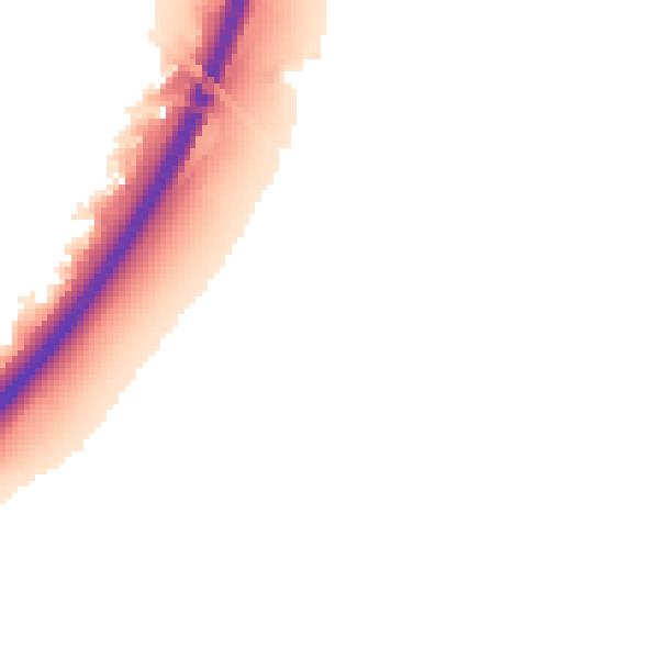 Night-time road noise heatmap for NG24 5BN