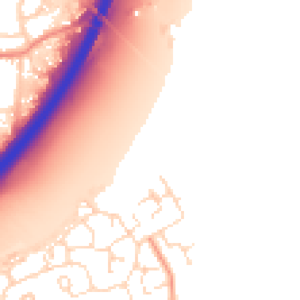 Daytime road noise heatmap for NG24 5BP