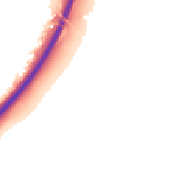 Night-time road noise heatmap for NG24 5BQ