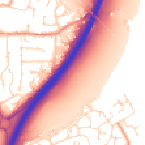 Daytime road noise heatmap for NG24 5BU