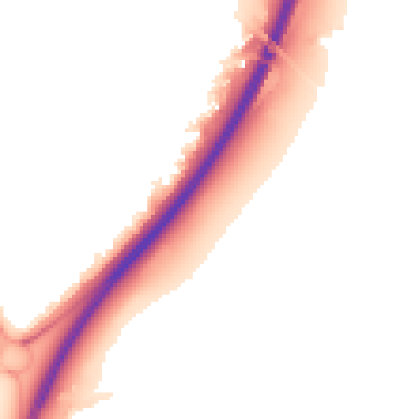 Night-time road noise heatmap for NG24 5BU