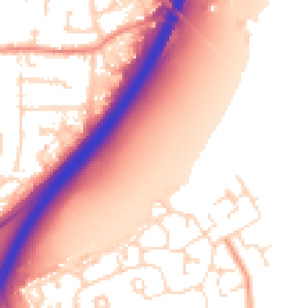 Daytime road noise heatmap for NG24 5BX
