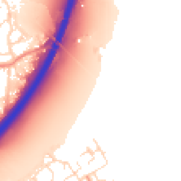 Daytime road noise heatmap for NG24 5BY