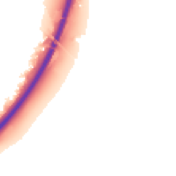 Night-time road noise heatmap for NG24 5BY