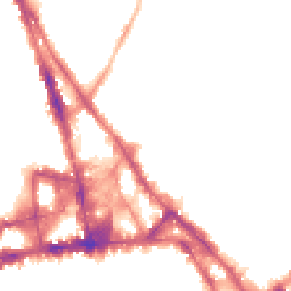 Night-time road noise heatmap for NG3 1FF