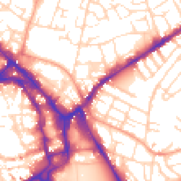 Daytime road noise heatmap for NG3 2DG