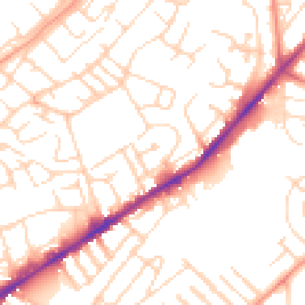 Daytime road noise heatmap for NG3 2GB